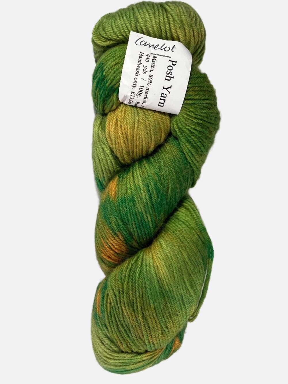 Posh Yarn UK Martha Sock color "Camelot" Merino Cashmere Nylon 440 yds 100 g NEW